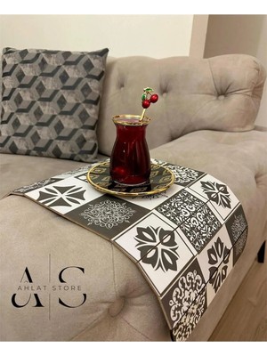 Maison Luré Yan Sehpa Katlanabilir Ahşap Koltuk Kenarı Portatif Tepsisi 25X45 cm