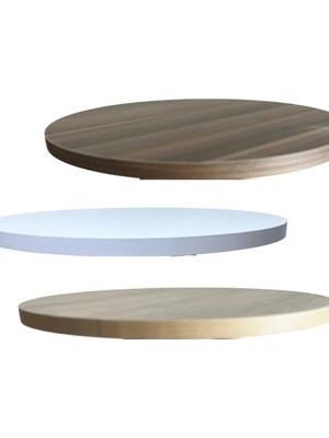 Maison Luré Yan Sehpa 40 cm Çapında Yuvarlak Mdf Sehpa Tablası Aparatlı 1 Adet