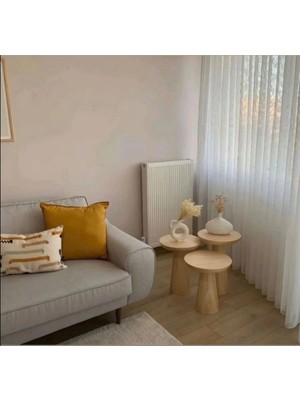 Maison Luré Yan Sehpa Ham Ahşap Gürgen Mantar Sehpa