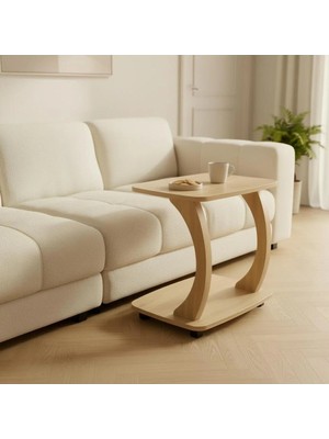 Maison Luré Yan Sehpa Büyük Boy C Sehpa 60X40X60 cm Koltuk Yanı Laptop & Kahve Sehpası