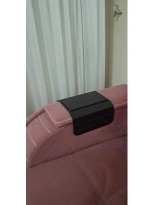 Maison Luré Yan Sehpa Siyah Derili Koltuk Kolçak Sehpası 26X44