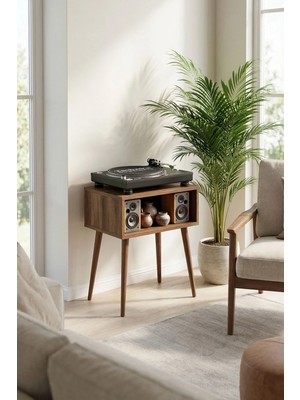 Maison Luré Yan Sehpa 45X30X60CM Ahşap ve Pikap Sehpası (Raflı)