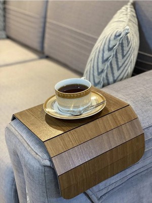 Maison Luré Yan Sehpa Ceviz Koltuk Tepsisi 24X40 cm