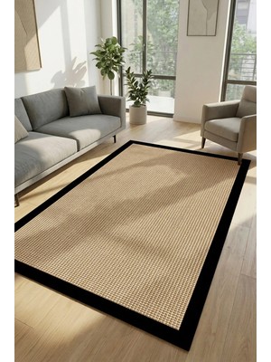 Decomia Home Dijital Kaymaz Yıkanabilir Jüt Desenli Salon Halısı Mutfak Halısı Koridor Halısı