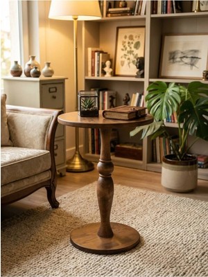 Maison Luré Yan Sehpa Koltuk Yanı Modern Doğal Ahşap Masif Panel