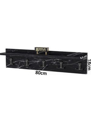Bezos Duvar Askılığı Siyah 80 cm