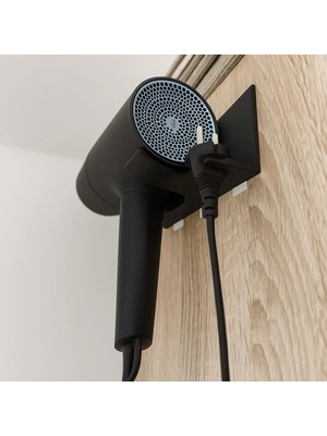 Maison Luré Banyo Askısı Fön Saç Kurutma Makinesi Tutucu Duvar Askısı Yapıştırmalı Organizer