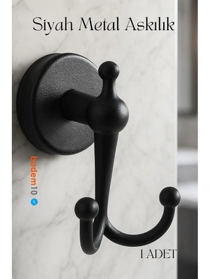 Maison Luré Banyo Askısı Mat Siyah Ikili Vidalı Paslanmaz Metal Duvar Askısı Banyo Mutfak Için