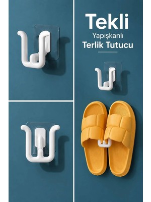 Maison Luré Banyo Askısı Yapışkanlı Plastik Terlik Tutucu (Tekli)