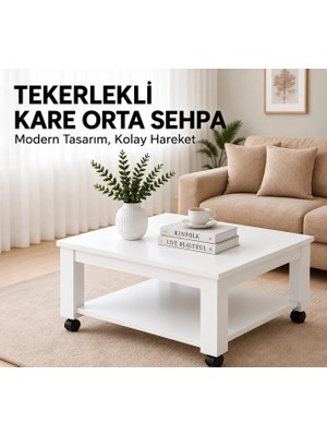 Murat Mobilya Tekerlekli Orta Sehpa