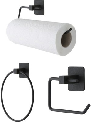 Maison Luré Banyo Askısı Yapıştırmalı 3'lü Tuvalet Kağıtlı ve Havluluklar