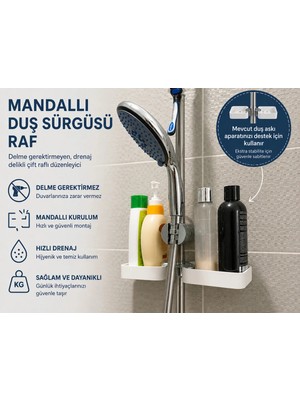 Maison Luré Banyo Askısı Duş Başlığı Organizeri