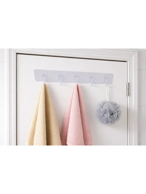 Maison Luré Banyo Askısı Yapışkanlı Şeffaf Banyo ve Mufak Askılık Plastik 6cm x 35CM