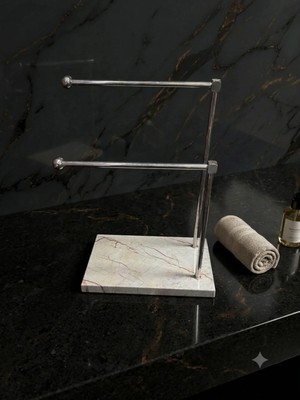 Maison Luré Banyo Askısı Bej Mermer Havluluk