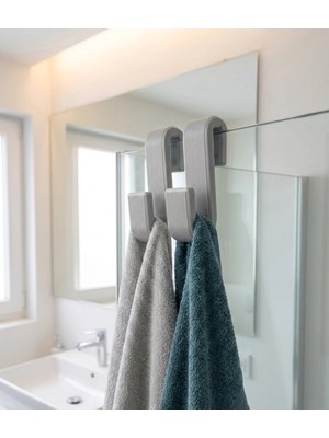 Maison Luré Banyo Askısı Duşakabin Üstü Çiftli Havlu Askı Aparatı - 2 Adet
