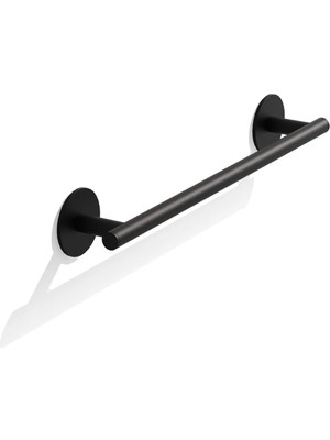 Maison Luré Banyo Askısı Uzun Yapışkanlı Havluluk, 39CM, Mat Siyah