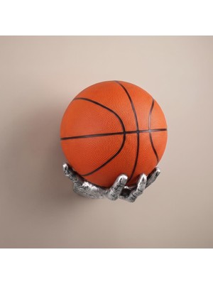 SUME Dekoratif El Şeklinde Duvara Monte Basketbol,futbol Topu Tutucu Reçine Oda Dekoru Top Saklama Için Ideal Spor Temalı Oda Dekoru