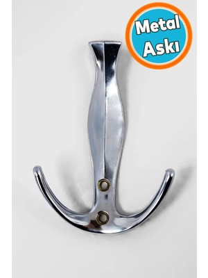 Maison Luré Banyo Askısı Modern Krom Duvar Askılığı Metal Portmanto
