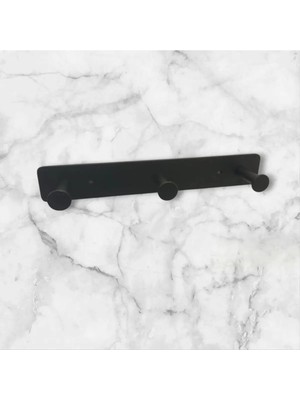Maison Luré Banyo Askısı Thincal Kendinden Yapışkanlı Askılık Üçlü Mat Siyah