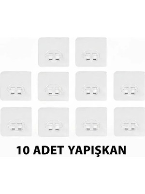 Maison Luré Banyo Askısı 7x7 cm Güçlü Yapışkanlı Yedek 10 Adet Sticker