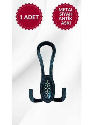 Maison Luré Banyo Askısı Antik Büyük Duvar Vestiyer Dolap Askılığı (Siyah) Metal Askı – Şık ve Dayan