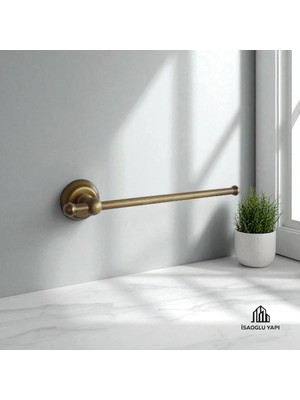 Maison Luré Banyo Askısı Antik Gold Kağıt Havluluk Vintage Seri Eskitme Gold Havluluk