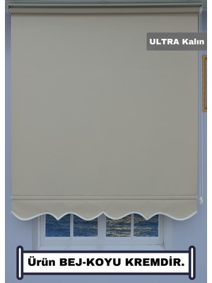 Esdeh KALIN Stor Zebra Güneşlik Perde (ETEKLİ) - Mat Kalın Kumaş - Alüminyum Aksam