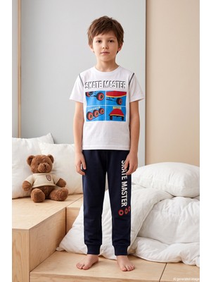 Remsa Erkek Çocuk Kısa Kol Penye Pijama Takımı 4269 BEJ03