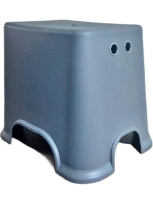 Geseus Banyo Taburesi Çok Amaçlı Tabure Kaymaz Ayakalı MAX-140KG Taşıma KAPASITESI-ANTRASIT-5171-84A