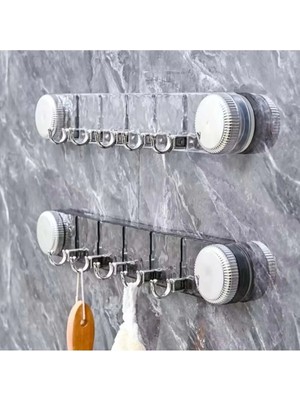 Maison Luré Banyo Askısı Vantuzlu 5 Kancalı Askılık
