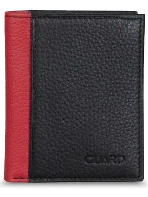 Guard Siyah/kırmızı  Mini Deri Erkek Cüzdan