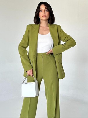 Vuntal Butik Blazer Takım Elbise Tek Düğme Ceket Pantolon