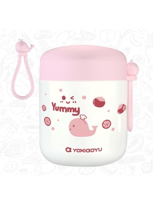 Happy Trend Çocuklar Için 11OZ Yalıtımlı Gıda Kavanozu, Kolay Taşıma, Geniş Ağız, Sıcak Yemek, Çorba, Salata, Sandviç, Okul Öğle Yemekleri Için Termos
