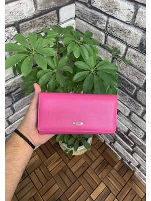 Guard Pembe Deri Fermuarlı Bayan Cüzdanı