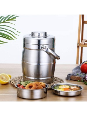 Happy Trend Soğuk Isı Korumalı 18/10 Krom 3 Kaplı Yemek Termosu 304 KALITE%100 Paslanmaz Çelik Sefer Tası