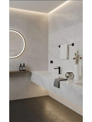 Maison Luré Banyo Askısı Siyah Banyo Uzun Havluluk Wc Rulo Tuvalet Kağıtlık
