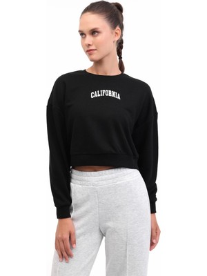 Lumberjack Kadın Sweatshirt 16KUTAN BTS799 Sıyah