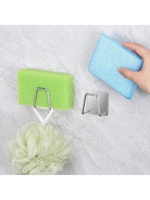 Maison Luré Banyo Askısı Paslanmaz Çelik Bulaşık Süngeri Tutacağı Yapışkanlı Çok Amaçlı Askı
