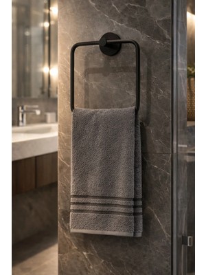 Maison Luré Banyo Askısı Mat Siyah Eko Kare Havluluk Havlu Askısı Havlu Asacağı