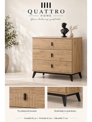 Quattro Home Verona 3 Çekmeceli Şifonyer