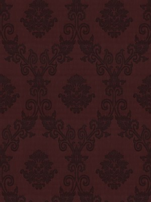 Süs Duvar Kağıtçılık Bordo Damask Desenli  Duvar Kağıdı