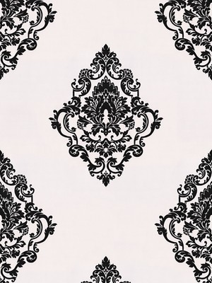 Süs Duvar Kağıtçılık Sıyah Damask Desenli Duvar Kağıdı