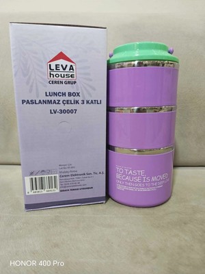 Maison Luré Beslenme Aksesuarı Lunch Box 3 Bölmeli 304 Paslanmaz Çelik 3 Katlı