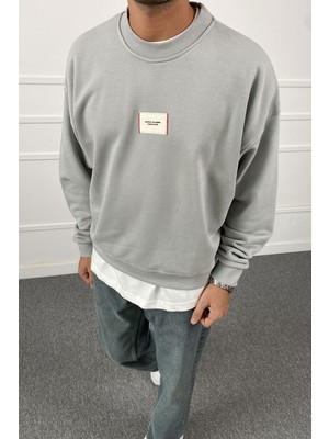 Alışveriş Sokağı Nakışlı Yıkamalı Yumuşak Dokulu Sweatshirt | STK2104-SWEATSHIRT