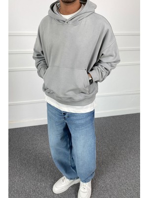 Alışveriş Sokağı Boxy Fit Kapüşonlu Sweatshirt | STK2108-SWEATSHIRT