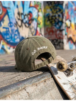 Emybox Unisex Arkası Baskılı Yıkamalı Pamuk Şapka -Arkası Yazılı Ayarlanabilir Eskitme Vintage Kep