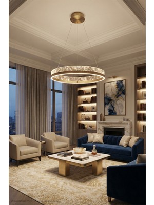 Modelight Luna Sarkıt LED Avize-Halka Formlu Modern Mutfak ve Salon Avizesi