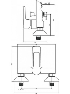İtimat Nsk Alamera Pro N3031802 Banyo Bataryası Krom