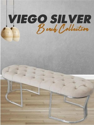 Maison Luré Puf & Bench Viego Silver Bench Puf