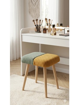 Maison Luré Puf & Bench Çok Renkli Kare Puf Tabure Bench Koltuk Sandalye